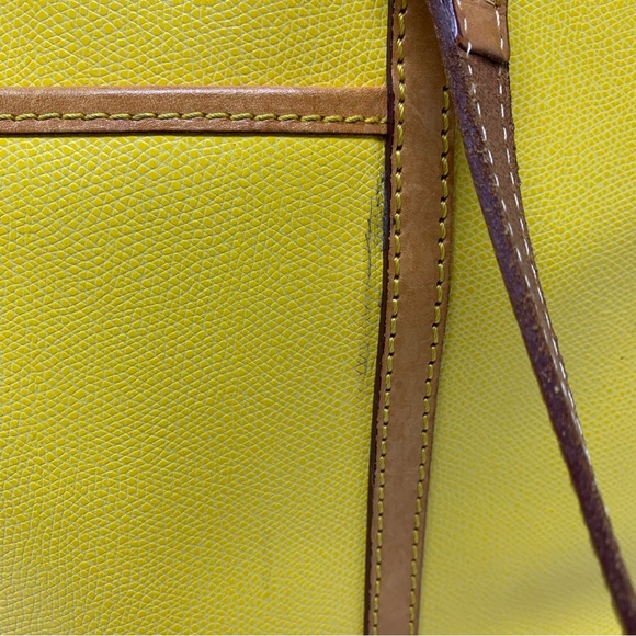 Dooney & Bourke | Cynthia Pebbled Yellow Leather Tote - Picture 8 of 13